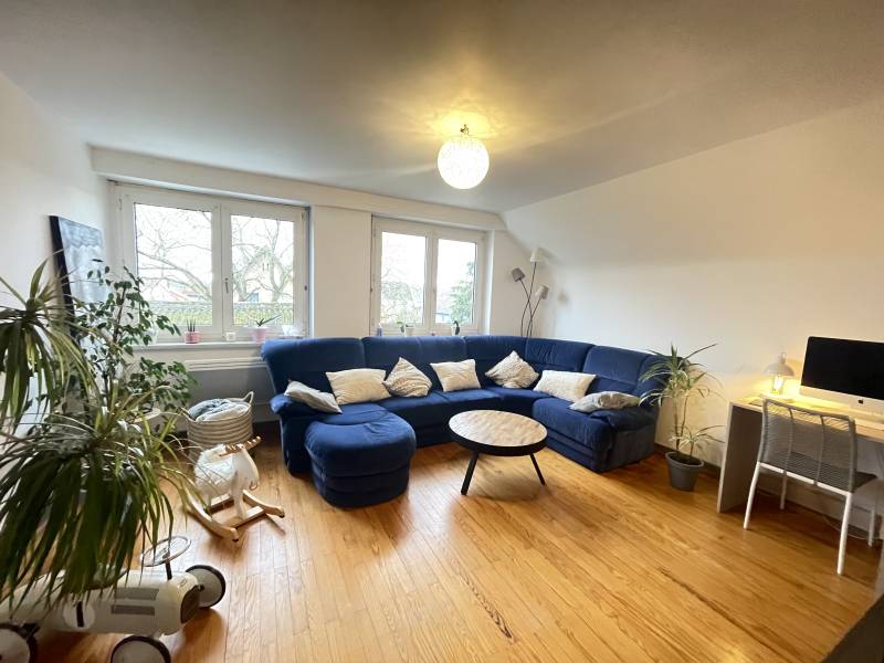 A louer, appartement 3 pièces de 62 m² comprenant 2 chambres, cave et parking extérieur sur Mommenheim